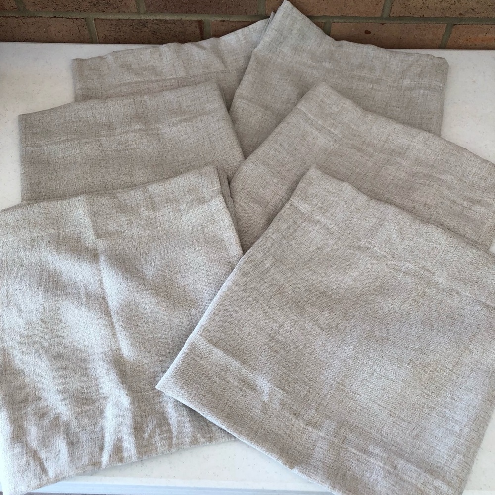 Pretty Light Tan Window Valances ~ Six Each